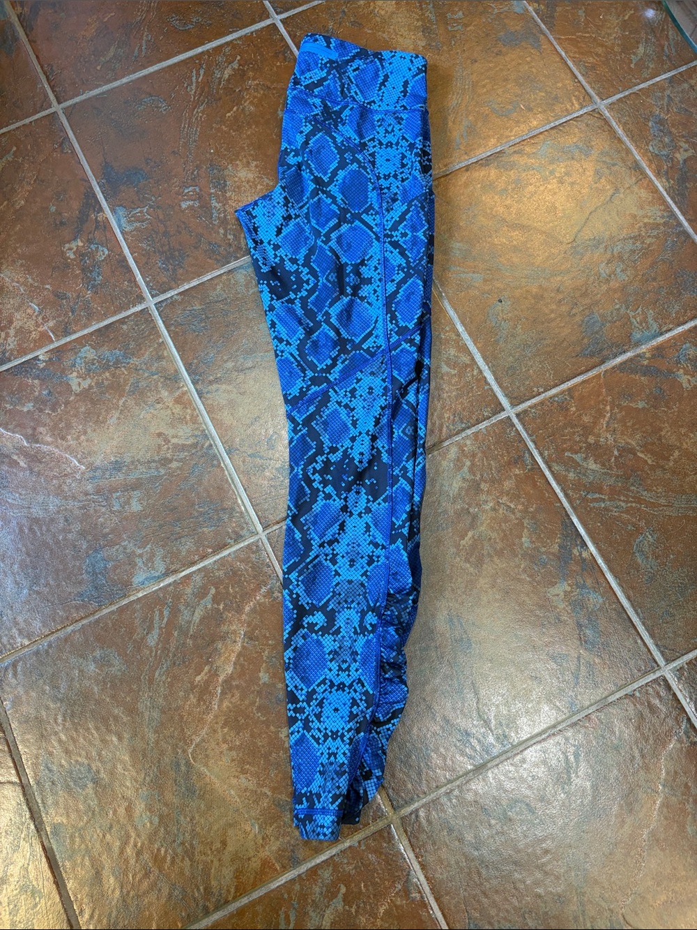 Lululemon Athletica blue snake print women’s leggings